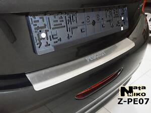 Накладка на бампер Peugeot 208 2013- с загибом NataNiko