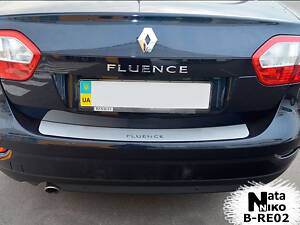 Накладка на бампер Renault Fluence 2010- без загину NataNiko