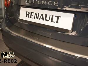 Накладка на бампер Renault Fluence 2010- з загином NataNiko