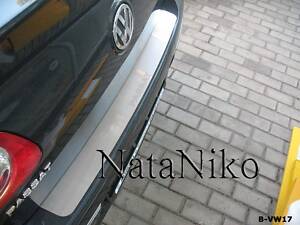 Накладка на бампер Volkswagen Passat B6 4D 2005- без загиба NataNiko