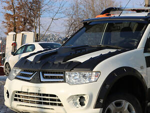 Накладка на капот V1 (ABS) для Mitsubishi L200 2006-2015 гг