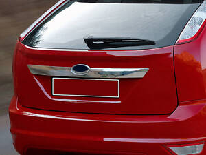 Накладка на кришку багажника (HB, нерж.) для Ford Focus II 2008-2011 рр