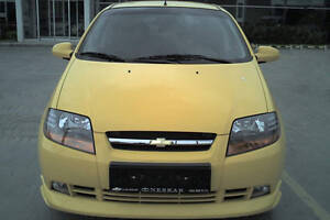 Накладка на передний бампер (под покраску) для Chevrolet Aveo T200 2002-2008 гг.