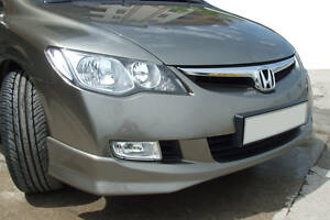 Накладка на передний бампер 2006-2009 (под покраску) для Honda Civic Sedan VIII
