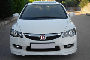 Накладка на передний бампер 2009-2011 (под покраску) для Honda Civic Sedan VIII