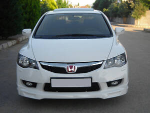 Накладка на передний бампер 2009-2011 (под покраску) для Honda Civic Sedan VIII