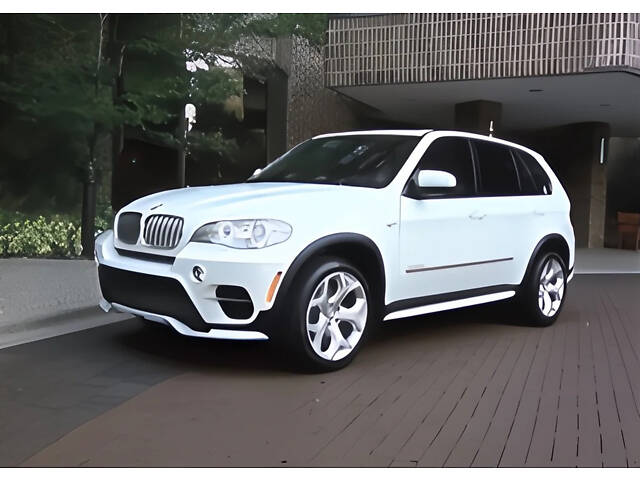 Накладка на передний бампер (2010-2013, под покраску) для BMW X5 E-70 - Фото 3