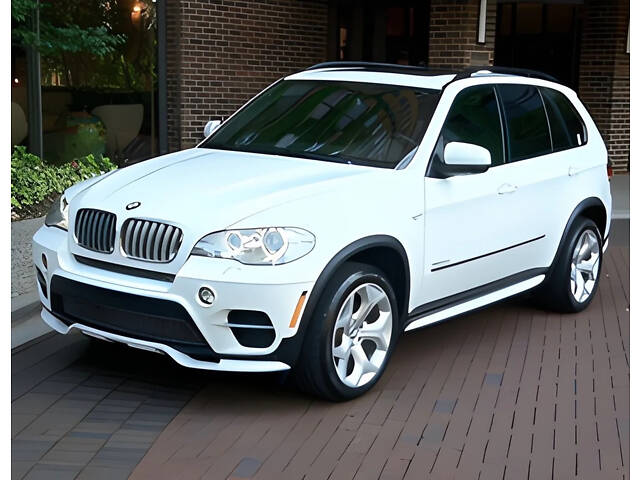 Накладка на передний бампер (2010-2013, под покраску) для BMW X5 E-70 - Фото 4