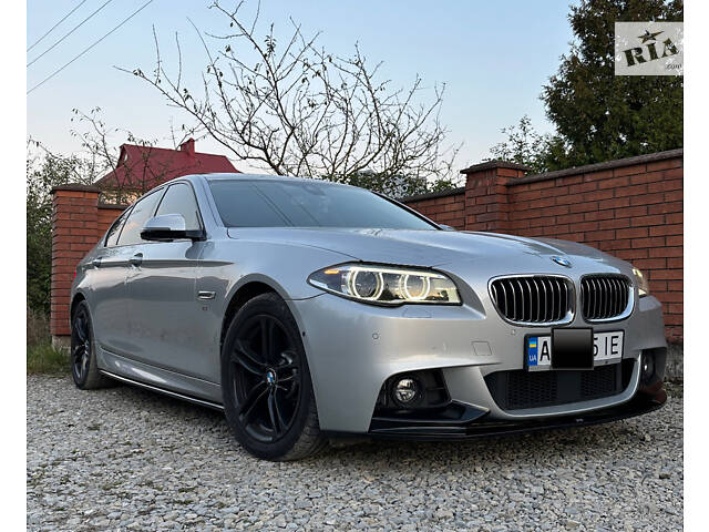 Накладка на передний бампер DPT Lip V-1 (для M-Performance, черный глянец) для BMW 5 серия F-10/11/07 2010-2016 гг - Фото 1