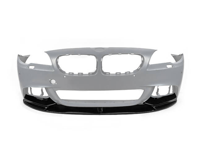 Накладка на передний бампер DPT Lip V-1 (для M-Performance, черный глянец) для BMW 5 серия F-10/11/07 2010-2016 гг - Фото 4