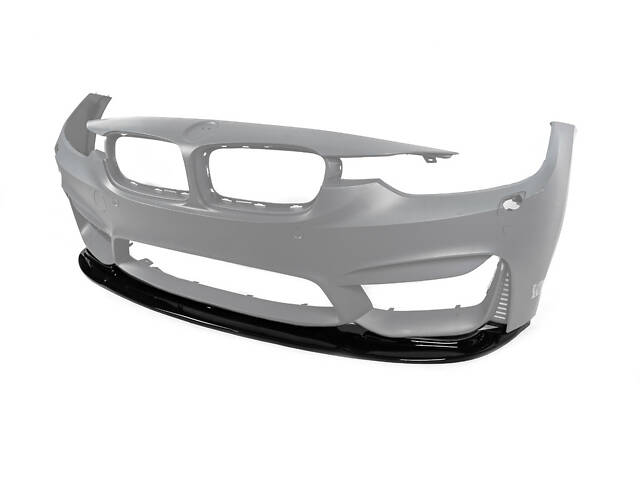 Накладка на передний бампер DPT Lip V-1 (для M4, черный глянец) для BMW 4 серия F-32 2012-2020 гг - Фото 9