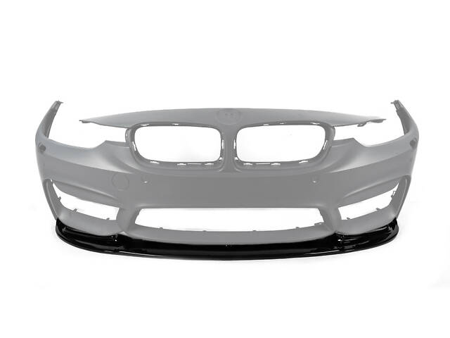 Накладка на передний бампер DPT Lip V-1 (для M4, черный глянец) для BMW 4 серия F-32 2012-2020 гг - Фото 2
