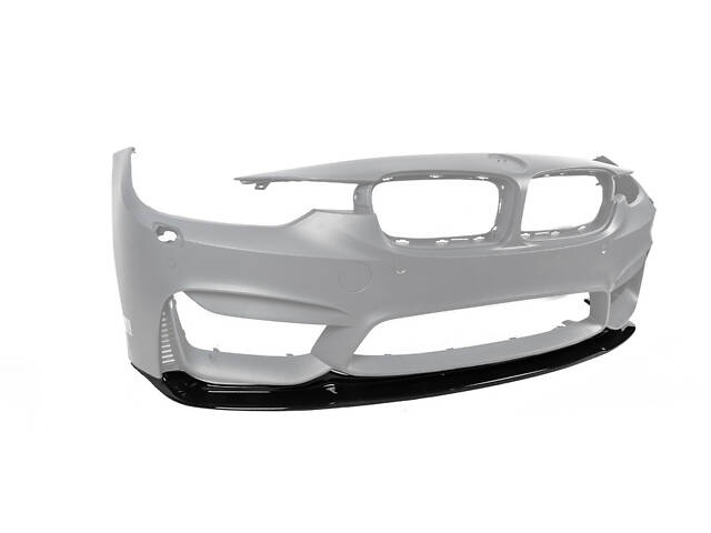 Накладка на передний бампер DPT Lip V-2 (для M4, черный глянец) для BMW 4 серия F-32 2012-2020 гг - Фото 7