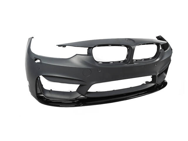 Накладка на передний бампер DPT Lip V-1 (для M4, черный глянец) для BMW 4 серия F-32 2012-2020 гг - Фото 13