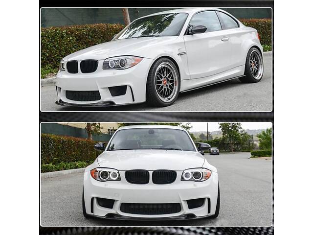 Накладка на передний бампер Карбон V2 (для 1M E82) для BMW 1 серии E81/82/87/88 2004-2011 гг. - Фото 6