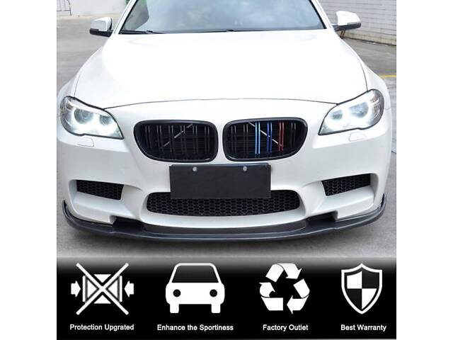 Накладка на передний бампер Карбон V3 (для M5) для BMW 5 серия F-10/11/07 2010-2016 гг. - Фото 2