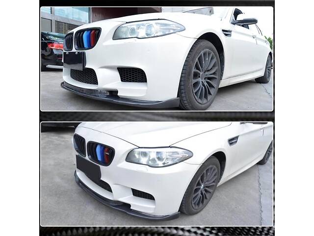 Накладка на передний бампер Карбон V3 (для M5) для BMW 5 серия F-10/11/07 2010-2016 гг. - Фото 3