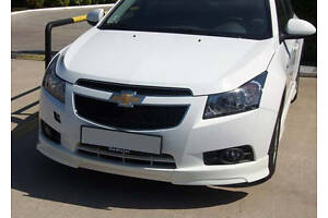 Накладка на передний бампер SD (Meliset, под покраску) для Chevrolet Cruze 2009-2015 гг