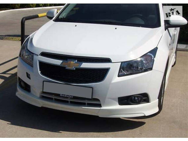 Накладка на передний бампер SD (Meliset, под покраску) для Chevrolet Cruze 2009-2015 гг