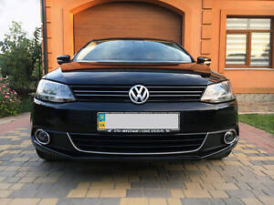 Накладка на противотуманки (2 шт, нерж) OmsaLine - Итальянская нержавейка для Volkswagen Jetta 2011-2018 гг