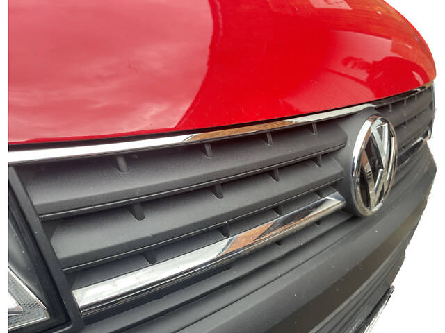 Накладка на верх решетки2015-2019 (1 шт, нерж) для Volkswagen T6 - Фото 4
