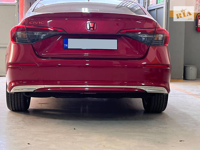 Накладка на задний бампер (Sedan, нерж) для Honda Civic Sedan 2021-2024 гг.