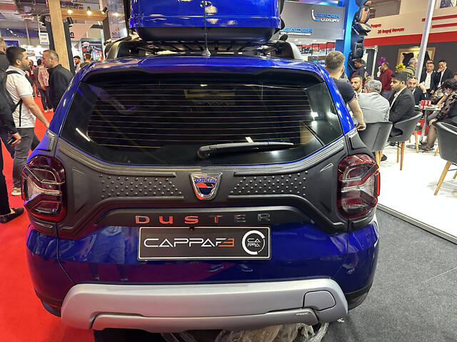 Накладка на задний бампер (ABS, серая) для Dacia Duster 2018-2024 гг - Фото 4
