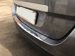 Накладка на задний бампер Carmos (Grand, нерж.) для Renault Scenic/Grand 2009-2016 гг