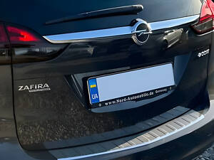 Накладка на задний бампер Carmos (нерж) для Opel Zafira C Tourer 2011-2019 гг
