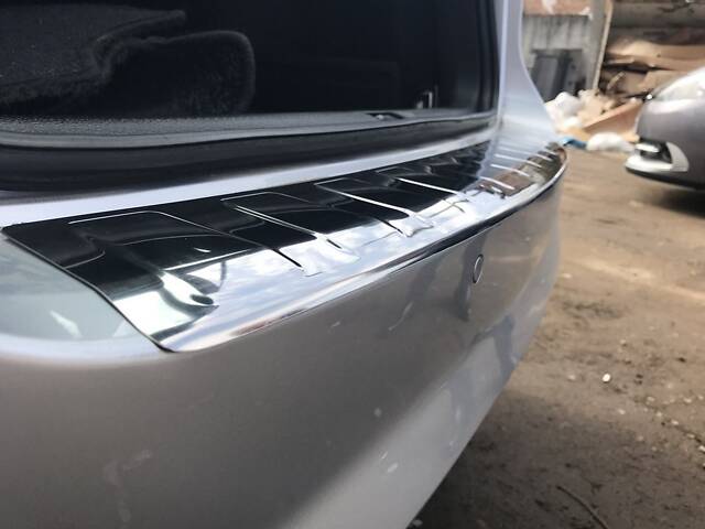 Накладка на задний бампер Carmos (SW, нерж) для Volkswagen Passat B7 2012-2015 гг - Фото 5