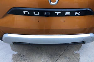 Накладка на задний бампер Carmos V1(нерж) для Renault Duster 2018-2024 гг