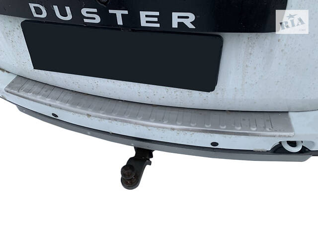 Накладка на задний бампер Carmos V1 с загибом (нерж.) для Renault Duster 2008-2017 гг