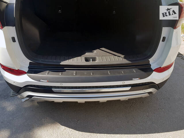 Накладка на задний бампер EuroCap 2016-2018 (ABS) для Hyundai Tucson TL - Фото 1