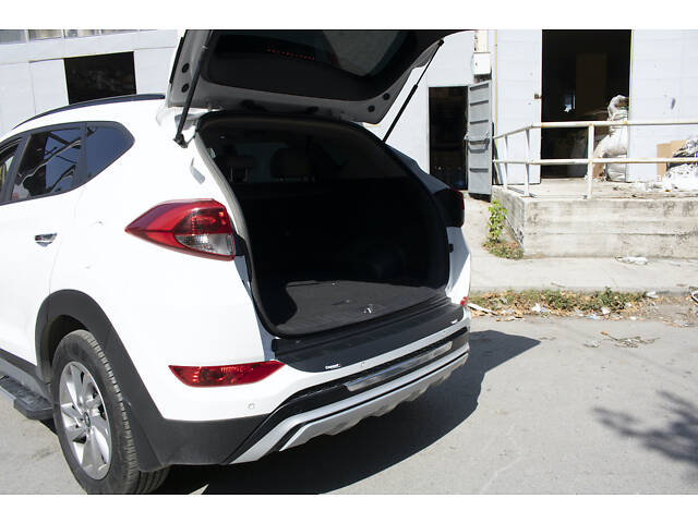 Накладка на задний бампер EuroCap 2016-2018 (ABS) для Hyundai Tucson TL - Фото 4