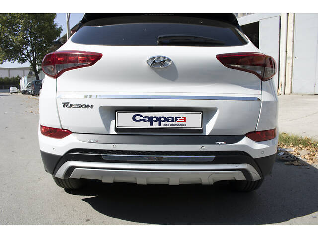 Накладка на задний бампер EuroCap 2016-2018 (ABS) для Hyundai Tucson TL - Фото 5