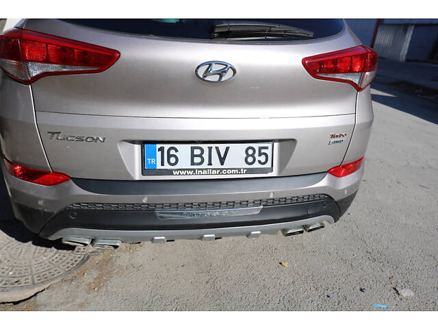 Накладка на задний бампер EuroCap 2016-2018 (ABS) для Hyundai Tucson TL - Фото 13