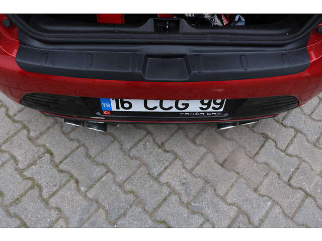 Накладка на задний бампер EuroCap (ABS) для Renault Clio IV 2012-2019 гг - Фото 5