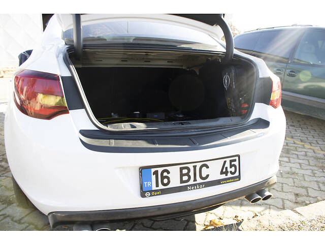 Накладка на задний бампер EuroCap (Sedan, ABS) для Opel Astra J 2009-2015 гг - Фото 3