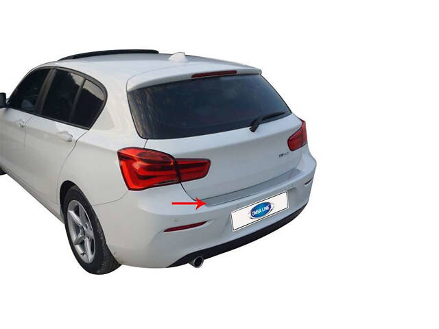 Накладка на задний бампер OmsaLine (нерж.) для BMW 1 серия F20/21 2011-2019 гг