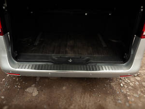 Накладка на задній бампер OmsaLine (нерж) Глянцева для Mercedes Vito / V-class W447 2014-2024 рр