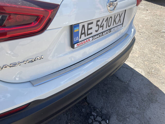 Накладка на задний бампер OmsaLine (2017-2021, нерж) для Nissan Qashqai - Фото 1