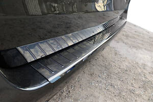 Накладка на задний бампер OmsaLine Черный Хром (нерж) для Mercedes Vito/V-class W447 2014-2024 гг