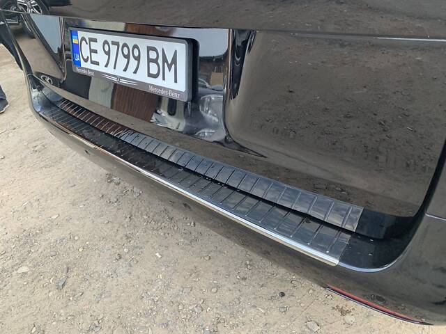 Накладка на задний бампер OmsaLine Черный Хром (нерж) для Mercedes Vito/V-class W447 2014- гг - Фото 2