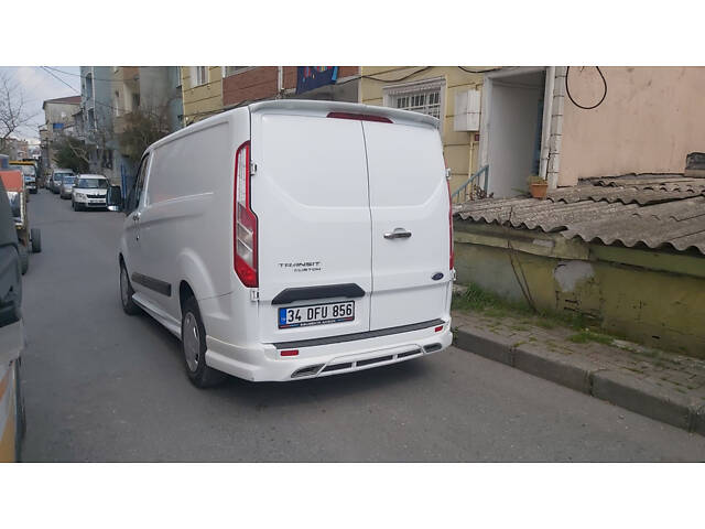 Накладка на задний бампер (под покраску) для Ford Custom 2013-2022 гг - Фото 4