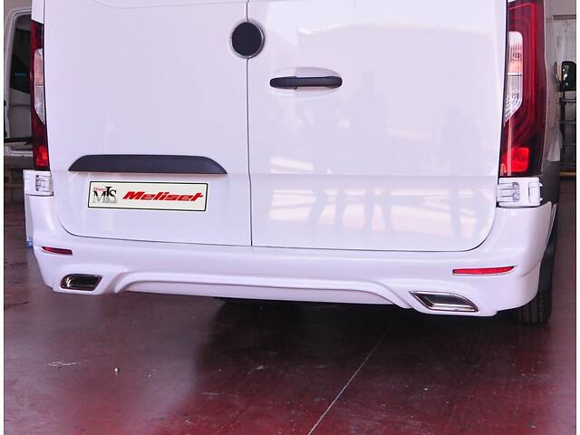 Накладка на задний бампер (под покраску) для Mercedes Sprinter W907/W910 2018- гг - Фото 2
