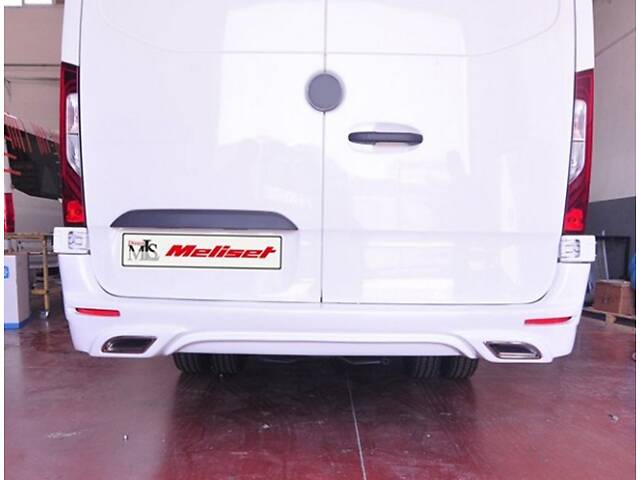Накладка на задний бампер (под покраску) для Mercedes Sprinter W907/W910 2018- гг - Фото 3