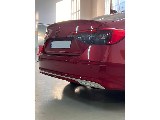Накладка на задний бампер (Sedan, нерж) для Honda Civic Sedan 2021- гг - Фото 3