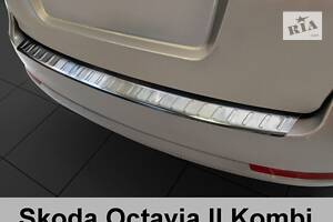 Накладка на задний бампер Skoda Octavia A5 2009-2012 (2/35242)