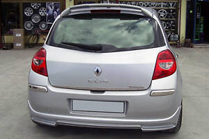 Накладка на задний бампер V1 (под покраску) для Renault Clio III 2005-2012 гг.