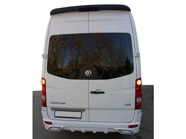 Накладка на задний бампер V2 (под покраску) для Volkswagen Crafter 2006-2016 гг - Фото 4
